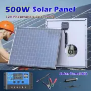 500/1000W Solar Panel Kit 12V Solar Panel 100A Controller USB Port PortableSolar