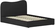 [Artiss] Bed Frame Double Size Mattress Base Wooden Platform Boucle Black DARA