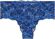 [YAMAMAY] Brazilian Briefs Primula Color for Women, Dark Blue (Flowers), 42