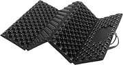 REDCAMP Ultralight Foam Backpacking Sit Pad, Foldable Waterproof Z Hiking Sitting Pad Insulated Stadium Seat Cushion with Strap for Outdoor Camping Picnic, Black 1pc
