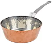 BAUMALU Hammered 2 mm Saute Pan 1 Handle Flared 2.375 qt Alsace France New
