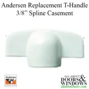 Andersen T Handle For Casement Windows Or Awning Windows 3/8 Inch Spline White