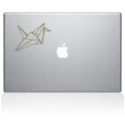 The Decal Guru Paper Crane Decal Vinyl Sticker, 13" MacBook Air, Gold