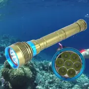 Underwater Scuba LED Diving Light Dive Flashlight Torch Lamp Waterproof Camping
