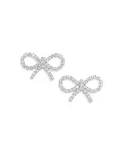 Self-Portrait Mini Bow Crystal Earrings