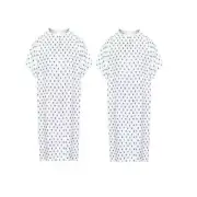 Hospital Patient Gown Lot(2) Ea. Medium Weight Medical Exam Gown