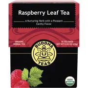 Buddha Teas Organic Herbal Tea Bags Raspberry Leaf Tea 18 Pack