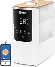 LEVOIT Smart Warm&Cool Humidifier for Bedroom 4.5L,Amazon Exclusive,Top-Fill Aroma Diffuser for Baby | Plants with Custom Light,Quiet Operation, Rapid Humidification, White