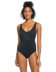 [Roxy] Rib Love One-Piece Swimsuit in Black