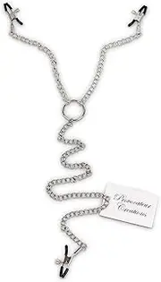 My Bondage Store Adjustable Nipple Clamps Clit Clamp Vagina Chain Screw Set Sex Toys Naughty Bondage BDSM