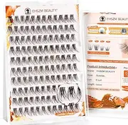 Ehszm Beauty Upgraded,Wispy Lash Clusters 14mm D Curl Only,Eyelash Clusters Natural,Ultra-Soft Individual Lashes,Empowered by New Softening Factor.No Plastic Feel,New Comfort - Sunrise Style