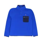 Polo Ralph Lauren Mens Royal Blue Mock Neck Pullover Fleece Jacket $148