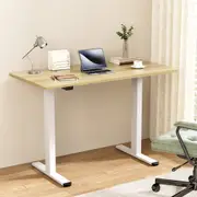 Standing Desk Electric Height Adjustable Sit Stand Desks White Oak 140cm