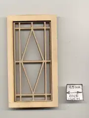 Window - Diamond Prairie Style - 2183 wooden dollhouse miniature 1:12 scale USA