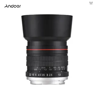 85mm F1.8 中號遠攝鏡頭 全畫幅人像鏡頭 標準定焦鏡頭 手動對焦 EF卡口 適用於佳能EOS Rebel T8i