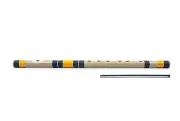 Radhe Flutes PVC Fiber C Natural Bansuri Middle Octave LEFT HANDED AU