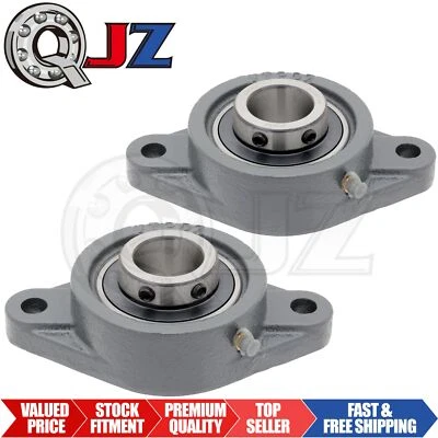[Qty.2] UCFT207-20 2-Bolt Flange Bearing Unit w/ Set-Screw Lock [1-1/4" Bore]