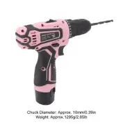 12V Electric Screwdriver Rechargeable Cordless Compact Drill Driver Hand Tool