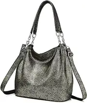 [Suesoso] Genuine Leather Handbags Large Messenger Shoulder Bag for Women Fashion Ladies Top-Handle Totes Bags