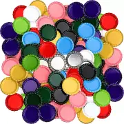 200 PCS Flat Decorative Bottle Cap Craft Bottle Stickers Double Sideds Printed H