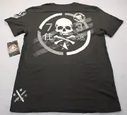 AFFLICTION Mens Black Born Free Die Free Standard Dry Goods Henley Shirt NWT S