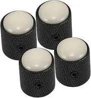 Kisangel Electric Guitar Bass Metal Volume Control Knobs Tone Domes Bass Control Knobs Guitar Accessories