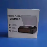 Bluetooth Turntable Vinyl Record Player with Speakers 3 Speeds AUX RCA