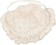 [FRCOLOR] Newborn Sun Hat for UV Protection Bonnet with Straps Soft Polyester for Summer Travel and Outdoor Activities Comfortable Fit for Head Circumference White