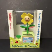 Solar Powered Dancing Bobble Head - Life With Flower YELLOW
