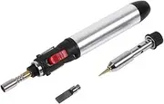 Joyzan Cordless Butane Soldering Iron, Gas Welding Heat Gun Pen Torch Mini Cooking Blower Temperature Tool Professional Portable Solder Kit Precision Electronics Jewelry Maintenance Vehicle Repairing