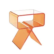 MIUZ Acrylic Bedside Table - Modern Transparent Nightstand, Waterproof & Compact
