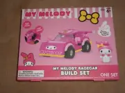 New HELLO KITTY MY MELODY RACECAR 121 PIECE BUILD SET w/ FIGURE