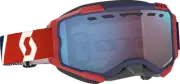 SCOTT 278605-1228347 Fury Snow Goggles - Red/Blue - Enhancer Blue Chrome