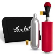 CO2 Inflator Kit with 3 x16g CO2 Cartridges - Presta and Schrader Valve Compa...