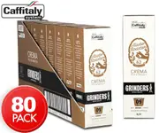 8 x Grinders Crema Caffitaly Coffee Capsules 10pk