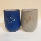 NFL DETROIT LIONS HOME/AWAY STAINLESS STEEL 12 OZ. TUMBLERS DIMPLE DESIGN