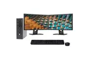 HP 400 G1 Desktop Bundle PC i5-4570 3.2GHz 8GB RAM 480GB SSD + Dual 24" Monitor | Refurbished