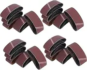 Annular Sandpaper Belts 20pcs Set Versatile Grit Sanding Belts for Sander Wood Metal Sanding Paper Bench Accessory