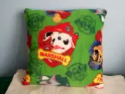 NEW GREEN PAW PATROL FLEECE PILLOW ROCKY RUBBLE CHASE MARSHALL CUTE L@@K