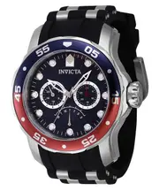 Invicta Pro-Diver Retrograde GMT Pepsi Bezel Blue Dial INV46968 100M Mens Watch