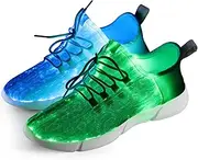 [Shinmax] LED Light Up Shoes for Women Men, USB Rechargeable Fiber Optic Glowing Sneakers, Luminous Flashing Shoes for Dancing, Festivals, Parties
