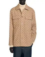 Sandro Jacquard Print Overshirt