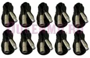 10 Lot 6Ft XLR Pro Audio 3Pin Male to Female Microphone Mic Cord Shielded Cable
