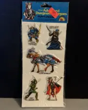Vtg 80’s TSR Advanced Dungeon & Dragons Puffy Sticker Sheet