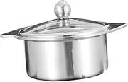 iplusmile Divided Hot Pot Multi-purpose Induction Cooker Compatible Thickened Design for Two Flavors for Commercial Kitchen Use Even Heat Distribution