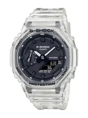 Casio G Shock Transparent Watch GA-2100SKE-7ADR CarbonResin Analogue White 4549526297922