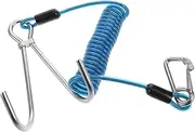 Quick Clip Diving Hook Stainless Steel Anti-Loss Spring Rope for Saltwater Fishing