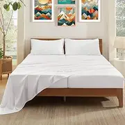 Sleep Number Split Queen Sheets - 5 Piece Adjustable, Ultra-Soft Microfiber, 16-Inch Deep Pocket, White