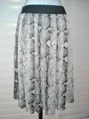 White House Black Market Chiffon Smocked Snake Print Boot Skirt Size 6 NWT