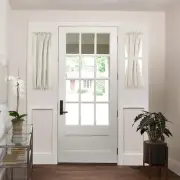 French Door Sheer Curtains for Front Back Patio Glass Light Filtering Window Tre